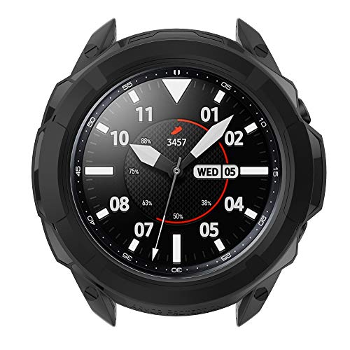 Tencloud Zubehör kompatibel mit Samsung Galaxy Watch 3 41 mm Hülle, Schutzhülle Schutzhülle mit Lünette Ring Schlaufe Kleber Cover für Galaxy Watch 3 SM-R850 Smartwatch (schwarz) von TenCloud