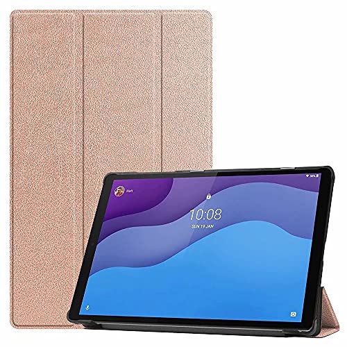 TenDll Hülle für Samsung Galaxy Tab S7 FE, Schutzhülle für Samsung Galaxy Tab S7 FE, [Ultra SCHlank] [leiCHt] PU-Leather Tasche Case,mit Standfunction,für Samsung Galaxy Tab S7 FE -Rosé Gold von TenDll