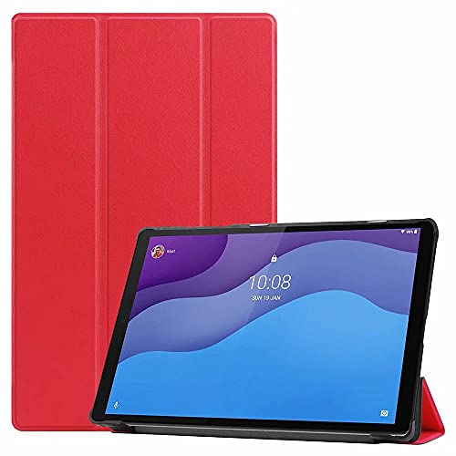 TenDll Hülle für Samsung Galaxy Tab S7 FE, Schutzhülle für Samsung Galaxy Tab S7 FE, [Ultra SCHlank] [leiCHt] PU-Leather Tasche Case,mit Standfunction,für Samsung Galaxy Tab S7 FE -Rose rot von TenDll