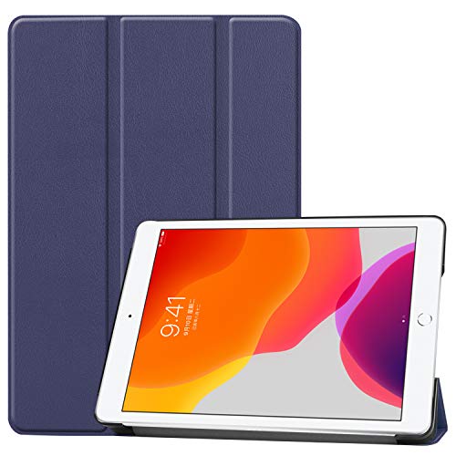 TenYll Hülle für iPad 10.2 2019, Schutzhülle für iPad 10.2 2019, [Ultra SCHlank] [leiCHt] PU-Leather Tasche Case,mit Standfunction,für iPad 10.2 2019 -Dunkel blau von TenYll