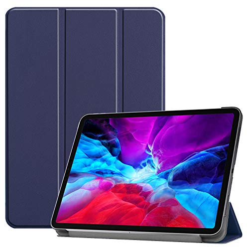 TenYll Hülle für iPad Pro 12.9 2020, Schutzhülle für iPad Pro 12.9 2020, [Ultra SCHlank] [leiCHt] PU-Leather Tasche Case,mit Standfunction,für iPad Pro 12.9 2020 -Dunkel blau von TenYll