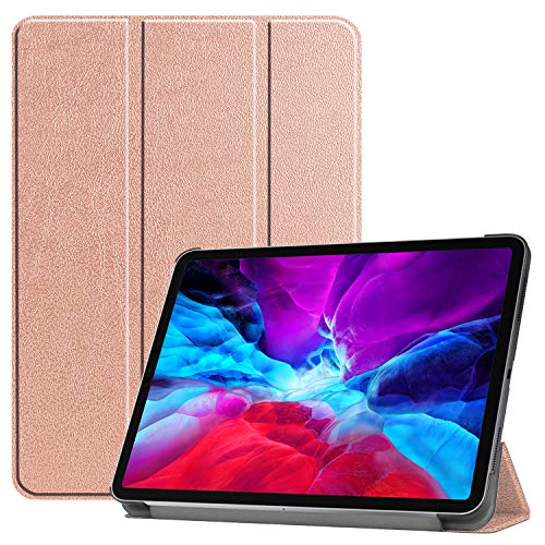 TenYll Hülle für iPad Pro 12.9 2020, Schutzhülle für iPad Pro 12.9 2020, [Ultra SCHlank] [leiCHt] PU-Leather Tasche Case,mit Standfunction,für iPad Pro 12.9 2020 -Rosé Gold von TenYll