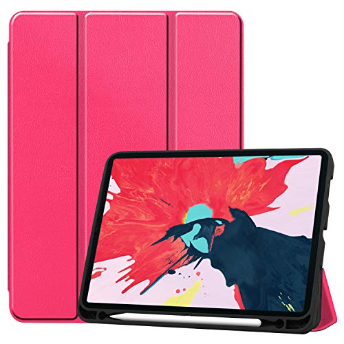 TenYll Hülle für iPad pro 11 2020, Schutzhülle für iPad pro 11 2020, [Ultra SCHlank] [leiCHt] PU-Leather Tasche Case,mit Standfunction,für iPad pro 11 2020 -Rose rot von TenYll