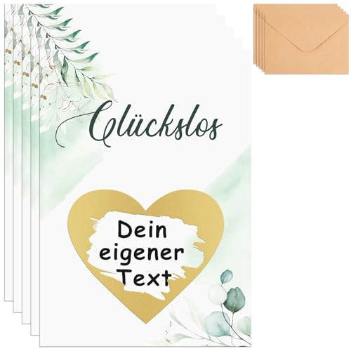 Tenare 5 Sets Rubbelkarten zum Selber Beschriften Rubbellose Karten mit Umschlägen Botanische Glückslos Rubbelkarten zum Selbst Gestalten für Trauzeugin Brautjungfer Fragen Schwangerschaft Verkünden von Tenare