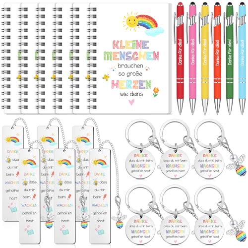 Tenare 6 Set Abschiedsgeschenk für Erzieher Inklusive 6 Notizbuch und 6 Schutzengel Schlüsselanhänger 6 Danke für Alles Kugelschreiber 6 Engel Metal Lesezeichen Dankeschön Geschenk für Lehrer Tenare 6 Set Abschiedsgeschenk für Erzieher Inklusive 6 Notizbuch und 6 Schutzengel Schlüsselanhänger 6 Danke für Alles Kugelschreiber 6 Engel Metal Lesezeichen Dankeschön Geschenk für Lehrer von Tenare