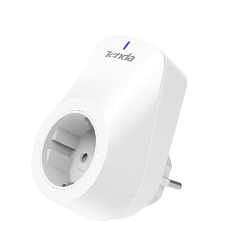 Tenda Beli SP3 WLAN Steckdose, 10A Intelligente Steckdosen, Smart Plug mit App Fernbedienung, Sprachsteuerung (kompatibel mit Alexa& Google Home), Zeitpläne und Timer, Kein Hub notwendig, 1er Pack von Tenda