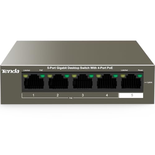Tenda 5-Port Gigabit PoE Switch von Tenda
