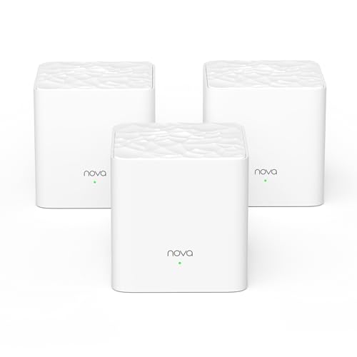 Tenda Nova MW3 Mesh WLAN System - AC1200 Dual Band Mesh Set - empfohlen für Häuser mit 2-3 Schlafzimmern - 6xEthernet Port - Ersetzt Router und Repeater - Kompatibel mit Alexa - 3er Pack Tenda Nova MW3 Mesh WLAN System - AC1200 Dual Band Mesh Set - empfohlen für Häuser mit 2-3 Schlafzimmern - 6xEthernet Port - Ersetzt Router und Repeater - Kompatibel mit Alexa - 3er Pack von Tenda