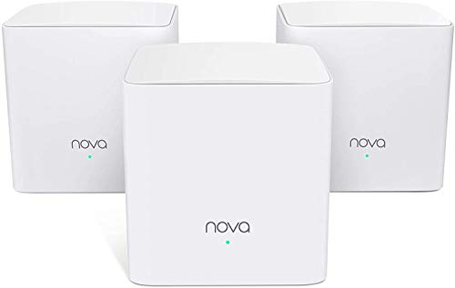 Tenda Nova MW5C (3-teilig) Mesh WLAN System, Dual Band AC1200 Mesh Router & Repeater, WLAN Heimnetz Komplettlösung, Reichweite bis zu 300m² & 80 Geräte, 6X Gigabit Port, Kompatibel mit Alexa, Weiß von Tenda