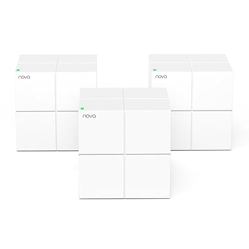 Tenda Nova MW6 Mesh WLAN System - AC1200 Dual Band Mesh Set - empfohlen für Häuser mit 3-4 Schlafzimmern - 6xGigabit Port - Ersetzt Router und Repeater-Kompatibel mit Alexa - 3er Pack Tenda Nova MW6 Mesh WLAN System - AC1200 Dual Band Mesh Set - empfohlen für Häuser mit 3-4 Schlafzimmern - 6xGigabit Port - Ersetzt Router und Repeater-Kompatibel mit Alexa - 3er Pack von Tenda