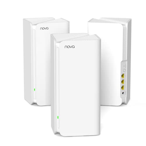 Tenda Nova MX15-Pro Mesh WLAN WiFi 6 System-AX5400 Dualband WLAN Mesh WiFi 6 System, empfohlen für Häuser mit 4-6 Schlafzimmern, 9*Gigabit Port–Ersetzt Router & Repeater–Kompatibel Mit Alexa, 3Pack Tenda Nova MX15-Pro Mesh WLAN WiFi 6 System-AX5400 Dualband WLAN Mesh WiFi 6 System, empfohlen für Häuser mit 4-6 Schlafzimmern, 9*Gigabit Port–Ersetzt Router & Repeater–Kompatibel Mit Alexa, 3Pack von Tenda