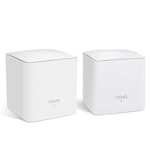 Tenda Nova erweiterbar mit Mehreren Würfel, Kindersicherung, kompatibel mit Alexa weiß MW5s-2 Pack Couverture WiFi de 200㎡ von Tenda