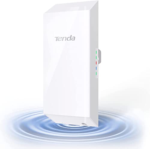 Tenda O1 Access Point Outdoor WLAN Bridge CPE (300 Mbit/s auf 2,4GHz, 8dBi Richtantenne, PoE, 500m Reichweite, zentrales Management, IP65 Wasserdicht) von Tenda