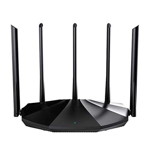 Tenda RX2 Pro WiFi 6 WLAN Router (AX1500 Dualband 5GHz:1201Mbps+2,4 GHz:300Mbps) Gigabit-LAN/WAN-Port, Kindersicherung, WPA3, IPv6, OFDMA, Beamforming, Schwarz von Tenda