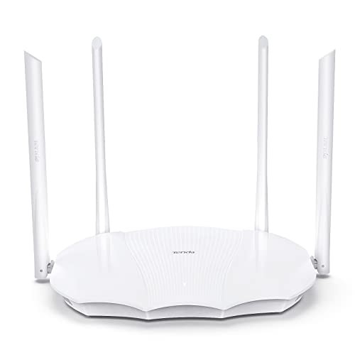 Tenda RX9 Wi-Fi 6 WLAN-Router (AX3000 Dualband 5GHz: 2402Mbps+2,4 GHz: 574Mbps), Gigabit-LAN/WAN-Port, 4x6dBi High-Gain-Antennen, MU-MIMO+OFDMA, WPS, AP-Modus, App Steuerung, IPv6, Schwarz von Tenda