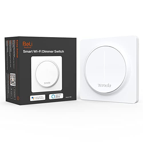 Tenda SS9 Smart Dimmer Lichtschalter- Intelligenter WLAN Lichtschalter mit Touch Panel and Timer, APP/Voice Control, kompatible mit Alexa and Google, Wandschalter, einpolig, benötigt Neutralleiter Tenda SS9 Smart Dimmer Lichtschalter- Intelligenter WLAN Lichtschalter mit Touch Panel and Timer, APP/Voice Control, kompatible mit Alexa and Google, Wandschalter, einpolig, benötigt Neutralleiter von Tenda