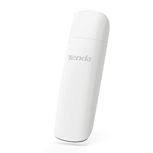 Tenda U18 WiFi 6 WLAN Stick WLAN USB-Adapter (AX1800 Dualband 5GHz:1201 Mbit/s +2,4GHz: 574 Mbit/s) WPA3, USB 3.0, MU-MIMO, LED, unterstützt Windows 10/11, für PC/Laptop/Desktop, Weiß von Tenda