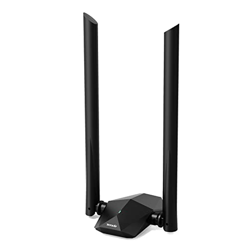 Tenda U18a WiFi 6 WLAN Stick WLAN USB-Adapter(AX1800 Dualband 5GHz:1201 Mbit/s +2,4GHz: 574 Mbit/s) 2 * 5dBi Antennen, WPA3, USB 3.0, MU-MIMO, LED, unterstützt Windows 10/11, für PC/Laptop/Desktop von Tenda