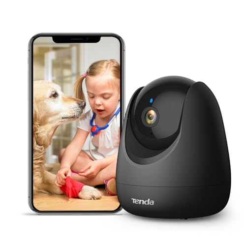 Tenda Überwachungskamera Innen CP3 V2.2, 360 Grad WLAN IP Kamera, 2-Wege-Audio, 1080P, Nachtsicht, Ton & Licht Alarm, Bewegungsverfolgung, Haustierkamera für Hund/Katze, Baby Kamera, Alexa, Schwarz Tenda Überwachungskamera Innen CP3 V2.2, 360 Grad WLAN IP Kamera, 2-Wege-Audio, 1080P, Nachtsicht, Ton & Licht Alarm, Bewegungsverfolgung, Haustierkamera für Hund/Katze, Baby Kamera, Alexa, Schwarz von Tenda
