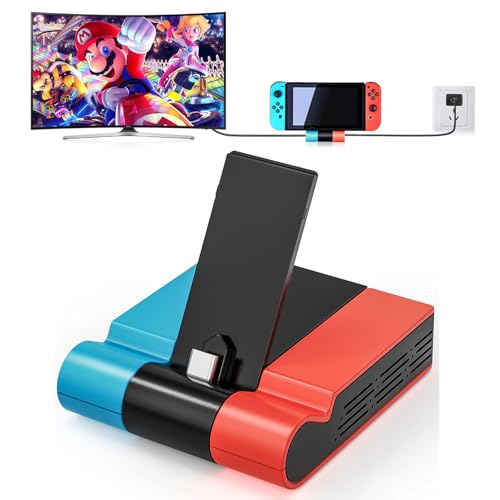 𝐒𝐰𝐢𝐭𝐜𝐡 𝐓𝐕 𝐃𝐨𝐜𝐤 - Tendak Docking Station für Nintendo Switch/Switch OLED, Faltbare Typ C zu HDMI Adapter Switch Ladestation mit 4K HDMI Schnittstelle und USB 3.0 Port von Tendak