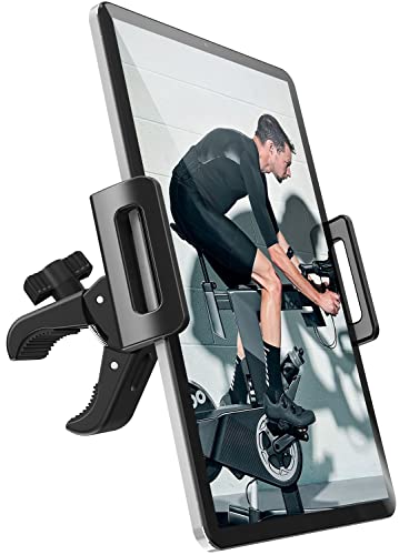 Tendak Laufband Tablet Halter Heimtrainer Fahrrad Tablet Halterung, Mikrofonständer Tablet Halter, 360° Drehbar Tablet Halter für iPad Pro, iPad Mini, iPad Air, 4.7-12.9 Zoll Tablet von Tendak