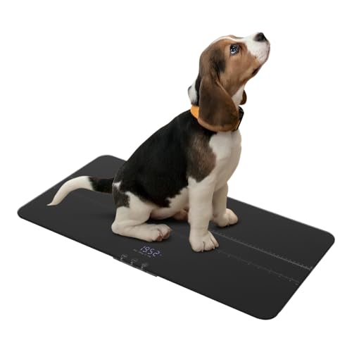 Digitale Haustierwaage für Hunde und Katzen, große Hundewaage, max. 100KG, wiederaufladbare Version, 3 Wiegemodi Pfund, kg, st, Präzision 10 g, 69X33cm Digitale Haustierwaage für Hunde und Katzen, große Hundewaage, max. 100KG, wiederaufladbare Version, 3 Wiegemodi Pfund, kg, st, Präzision 10 g, 69X33cm von Tenddya