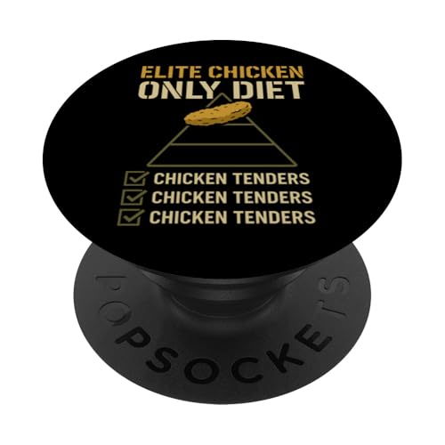 Lustiges Huhn Tender Food Humor Picky Eater No Sauce Gamer PopSockets Klebender PopGrip von Tender Snack Meme Identity Vibes Chicken Only Diet