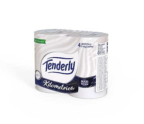 Tenderly Kilometrisches Make a Wish Toilettenpapier, weich und sanft, 4 Rollen mit natürlichen Extrakten aus Malve und Ringelblume Tenderly Kilometrisches Make a Wish Toilettenpapier, weich und sanft, 4 Rollen mit natürlichen Extrakten aus Malve und Ringelblume von Tenderly