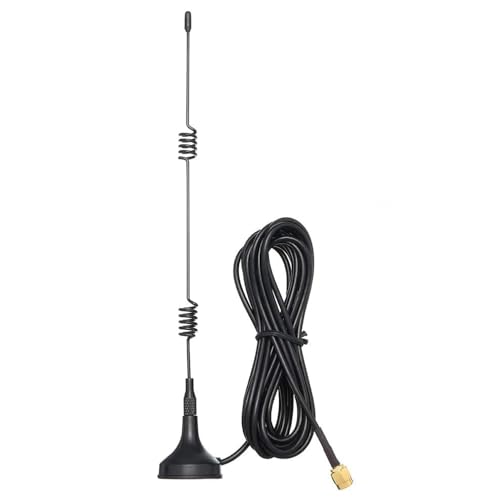 2,4 GHz WiFi Antenne SMA Stecker mit Magnetfuß, TengKo 10ft / 3M 7dBi Gain HD Wireless Überwachungskamera Video Antennenverlängerung für CCTV Überwachungskamera IP Kamera SMA Stecker von TengKo