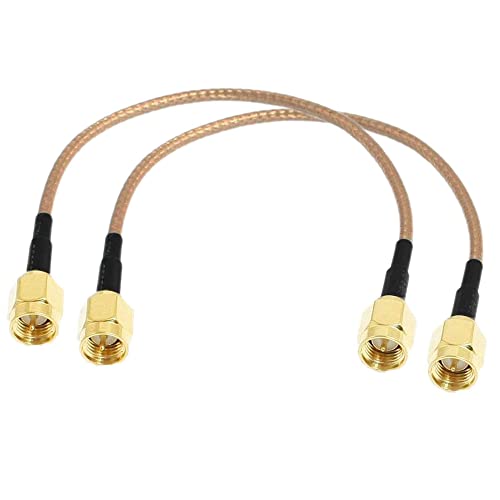 TengKo 2 Pack SMA Stecker auf SMA Stecker Verlängerungskabel RG316 SMA Antennenkabel für WiFi Drahtlose Pigtail Jumper Low Loss Patch Blei Für SDR Geräte Baofeng FPV FCC Emissionen Testen von TengKo