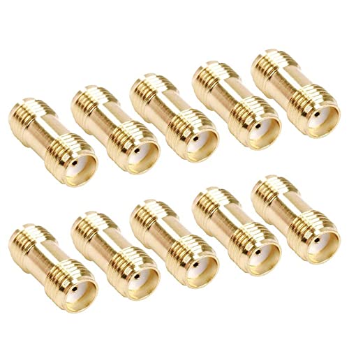 TengKo SMA Buchse auf SMA Buchse Stecker RF Koaxial Adapter Vergoldung Adapter für Wi-Fi Antenne Repeater Funk Signal Verlängerungskabel (10 Pack) von TengKo