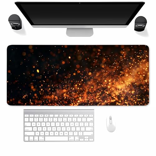 Gaming Mauspad XXL Schwarz Orange Mousepad 1500x800x2mm Verlängertes groß Mauspad mit vernähten Kanten Waschbares Tischunterlage für Büro, Zuhause, Tastatur Gaming Mauspad XXL Schwarz Orange Mousepad 1500x800x2mm Verlängertes groß Mauspad mit vernähten Kanten Waschbares Tischunterlage für Büro, Zuhause, Tastatur von TengYuer