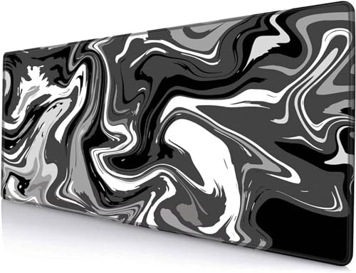 Gaming Mauspads Groß Mousepad 1000x500x2mm Large Tastatur Matte Mausmat mit Anti-Rutsch Gummibasis Verbessert Geschwindigkeit und Präzision für Gaming Office Home - Schwarz Weiß Grau Gaming Mauspads Groß Mousepad 1000x500x2mm Large Tastatur Matte Mausmat mit Anti-Rutsch Gummibasis Verbessert Geschwindigkeit und Präzision für Gaming Office Home - Schwarz Weiß Grau von TengYuer