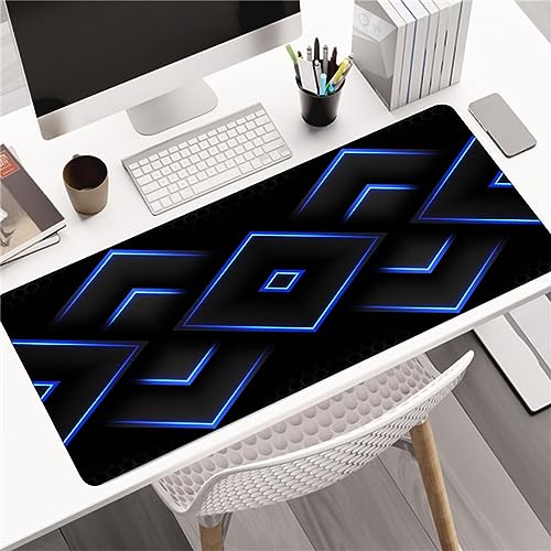 Groß Mauspad Gaming Geometrisches Muster 35.4x15.7x0.1 Zoll rutschfest Schreibtischunterlage Large Mauspads Spezielle Oberfläche Verbessert Präzision und Geschwindigkeit XXL für PC Laptop Mousepad von TengYuer