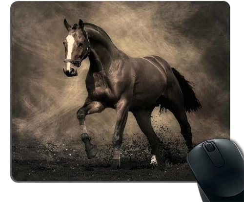 Mauspads Anime Pferde Mousepads 250x350x2mm Gaming Mauspad mit Vernähten Kanten und Rutschfester Gummierter Unterseite Strapazierfähig für Büro Laptop PC von TengYuer