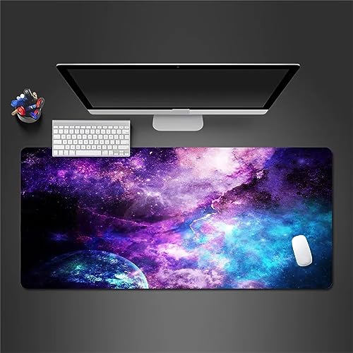 Mauspads Lila Sternenhimmel Gaming Mauspad XXL 1000x500x5mm Mousepad Großes Tischunterlage Computer Zubehör rutschfest Schreibtischunterlage Waschbar Widerstandsfähig für Büro Laptop Tisch von TengYuer