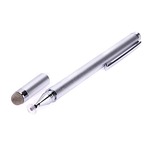 2 In 1 Stylus Pen für Smartphone Tablet Dick Dünn Zeichnung Kapazitiver Bleistift Universal Android Mobile Bildschirm Hinweis Touch Pen (Silber) von Tenglang