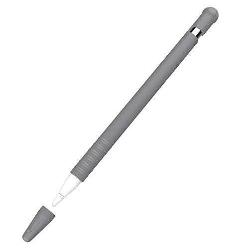 Stylus Pen für Apple Bleistift Stifthülse für Apple Generation Business Stift Kappe Fall für iPad Touchscreen Silikon Stift Hülse (Grau) von Tenglang