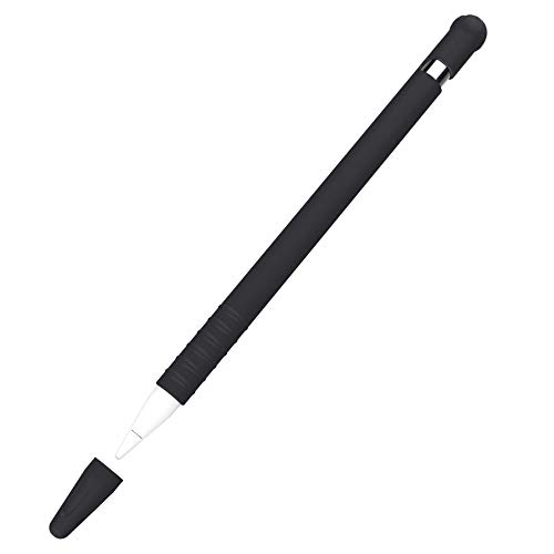 Stylus Pen für Apple Bleistift Stifthülse für Apple Generation Business Stift Kappe Fall für iPad Touchscreen Silikon Stift Hülse (Schwarz) von Tenglang