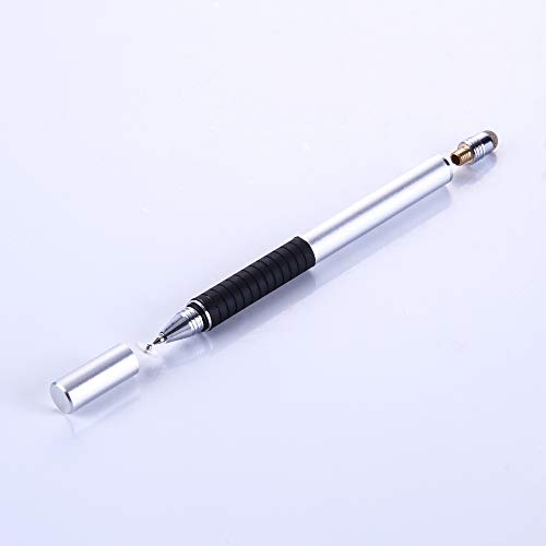 Tenglang Universal 2 in 1 Stylus-Stift-Zeichentablettstifte Kapazitiver Bildschirm Touch Pen für Mobiltelefon Smart Pen Zubehör (Silber) von Tenglang