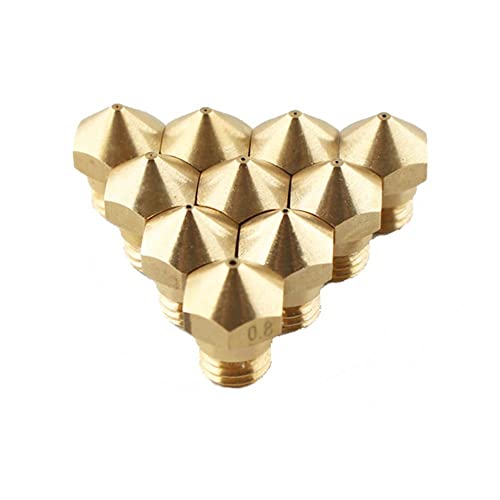Tenlacum 10Pcs MK10 M7 Extruder Düse für 3D Drucker WANHAO dupicator D4/i3/Dremel MakerBot 5 verschiedene Größe 0,2 mm, 0,3 mm, 0,4 mm, 0,6 mm, 0,8 (jede Größe 2) von Tenlacum