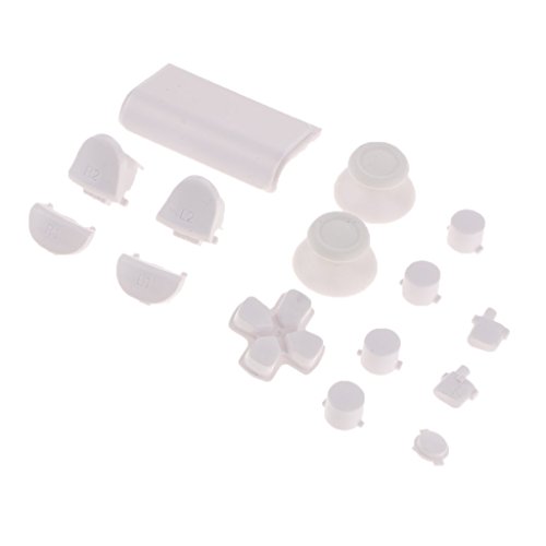 Tenlacum Ersatz-Touchpad ABXY Tasten Thumbsticks Daumengriff D-Pad Taste für Sony PS4 4 Pro JDS-040 Controller Mod Kit – Weiß von Tenlacum