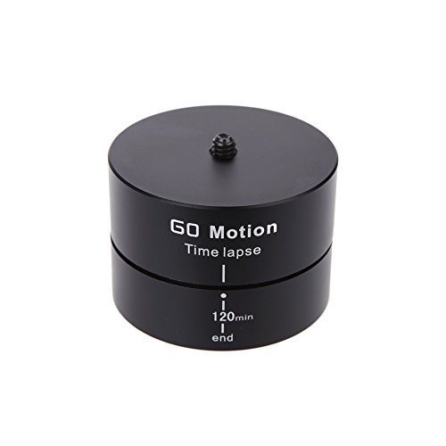 ptcm 360 ° 60 Minuten Schwenken drehbar Mechanische Panorama Kopf Zeitraffer Stabilisator mit 1/10,2 cm 3/20,3 cm Stativ Mount Adapter für GoPro/Action Kamera Smart Handys DSLR-Kameras von Tenlacum