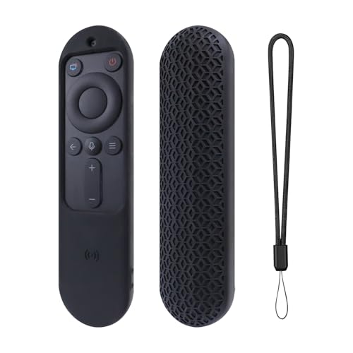Abdeckung der Fernbedienung Ersatz für Huawei Smart TV Voice Anti-Rutsch Anti-Staub Waschbar Silikon-Schutzhülle Hülle Haut Gehäuseschale mit Umhängeband (Schwarz) von Tenlang