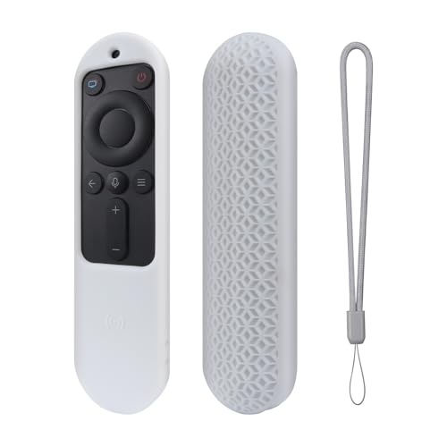 Abdeckung der Fernbedienung Ersatz für Huawei Smart TV Voice Anti-Rutsch Anti-Staub Waschbar Silikon-Schutzhülle Hülle Haut Gehäuseschale mit Umhängeband (Weiß) von Tenlang