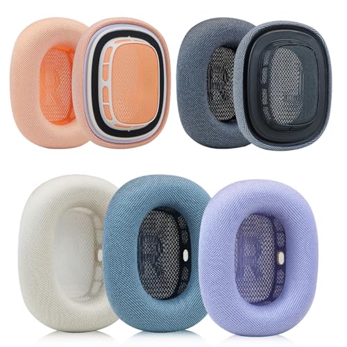 Ersatz-Ohrenkissen für AirPods Max 2 Kopfhörer-Abdeckung Ohrpolster Geräuschisolierung Memory Foam-Schwammbezug Schweißbeständig Ohrmuscheln Leicht zu installieren (Blau) von Tenlang