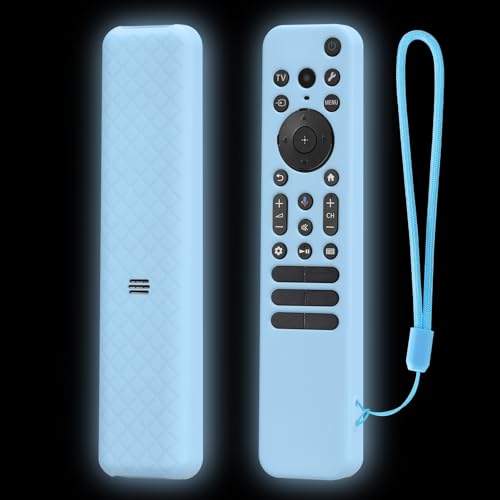 Schutzhülle für die Fernbedienung für Sony Rmf-Tx920u/Tx910u Stoßfest Anti-Sturz Staubdicht Silikon-Schutzhülle Haut Gehäuse-Schale Anti-Verlust mit Riemen (Blau Leuchtend) von Tenlang