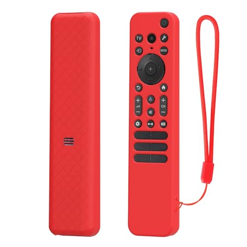Schutzhülle für die Fernbedienung für Sony Rmf-Tx920u/Tx910u Stoßfest Anti-Sturz Staubdicht Silikon-Schutzhülle Haut Gehäuse-Schale Anti-Verlust mit Riemen (Rot) von Tenlang