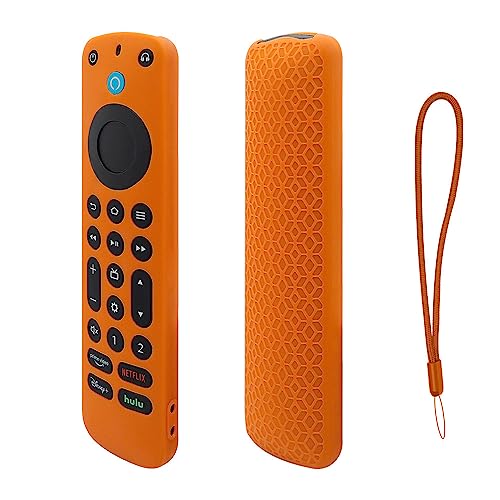 Silikon-Schutzhülle für Alexa Voice Remote Pro 2022,Cover Case Skin Sleeve Protector für Smart TV-Fernbedienung,TV-Fernbedienung Protector Holder (Orange) von Tenlang