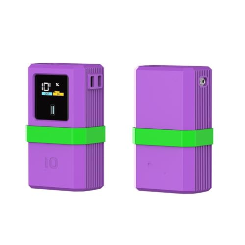 Silikon-Schutzhülle für CUKTECH No.10 mini Powerbank USB C Kabel Organizer Staubdichtes Schnellladegerät Anti-Verlust-SIM-Karten-Auswurfnadel Stoßfestes Aufbewahrungsetui (Lila) von Tenlang